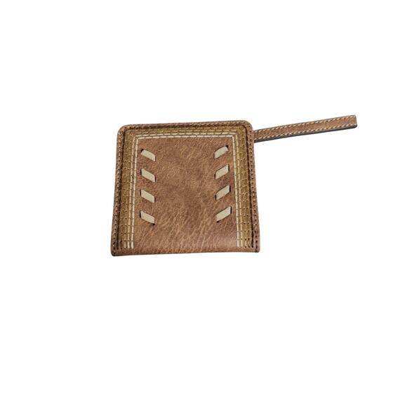 NWT! Justin Ladies Bifold Western Brown Bifold Wallet with Wristlet - Picture 2 of 5
